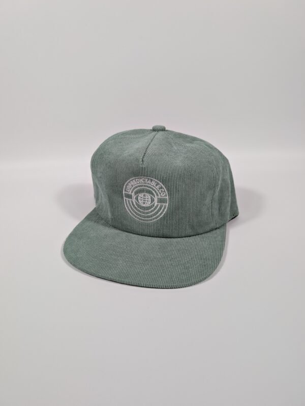 Corduroy 5 Panel Flat Brim Hat - Image 4