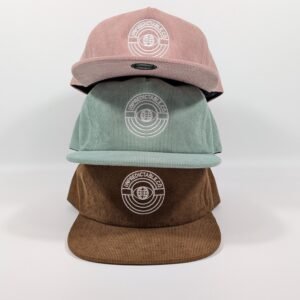 Corduroy 5 Panel Flat Brim Hat