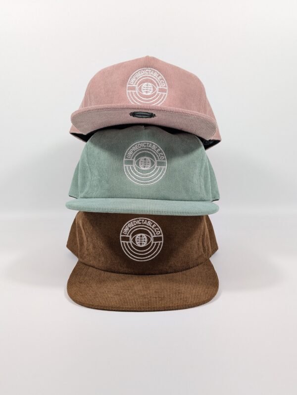 Corduroy 5 Panel Flat Brim Hat